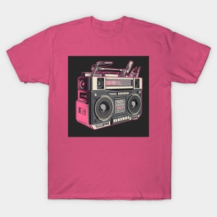 Ghetto Blaster Boom Box 80s Hip-Hop Stereo T-Shirt